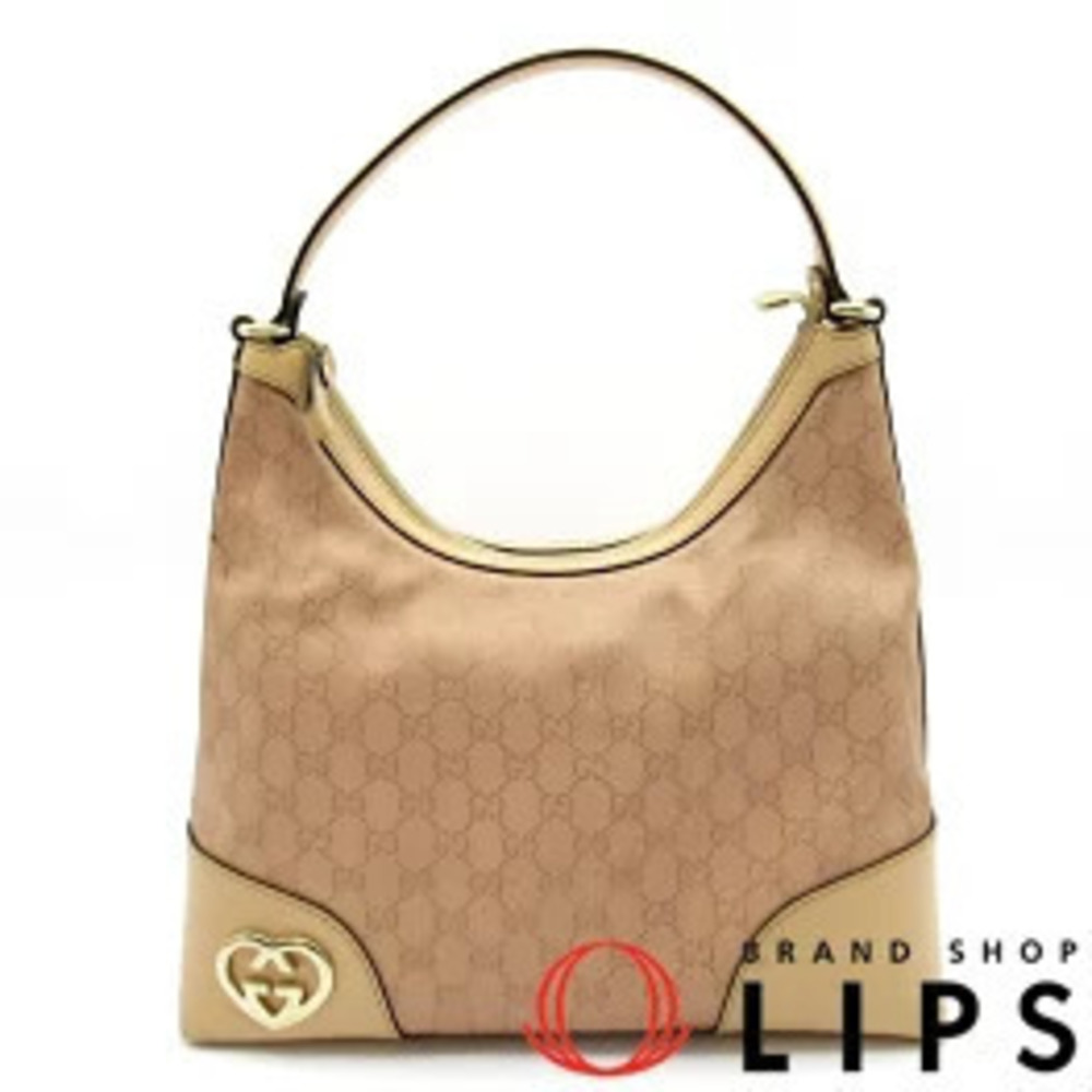 Gucci Lovely Hobo Shoulder Bag GG Canvas Shoulder Pink